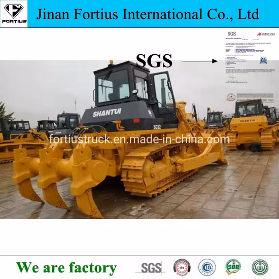 단일 생크 리퍼가 있는 Shantui 크롤러 불도저 SD22 220HP 도저 기계